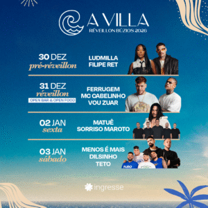 Villa Réveillon com Ferrugem, Mc Cabelinho e Vou Zuar | Ingresso com desconto