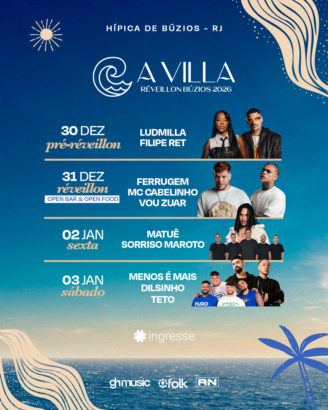 Villa Réveillon com Ferrugem, Mc Cabelinho e Vou Zuar | Ingresso com desconto