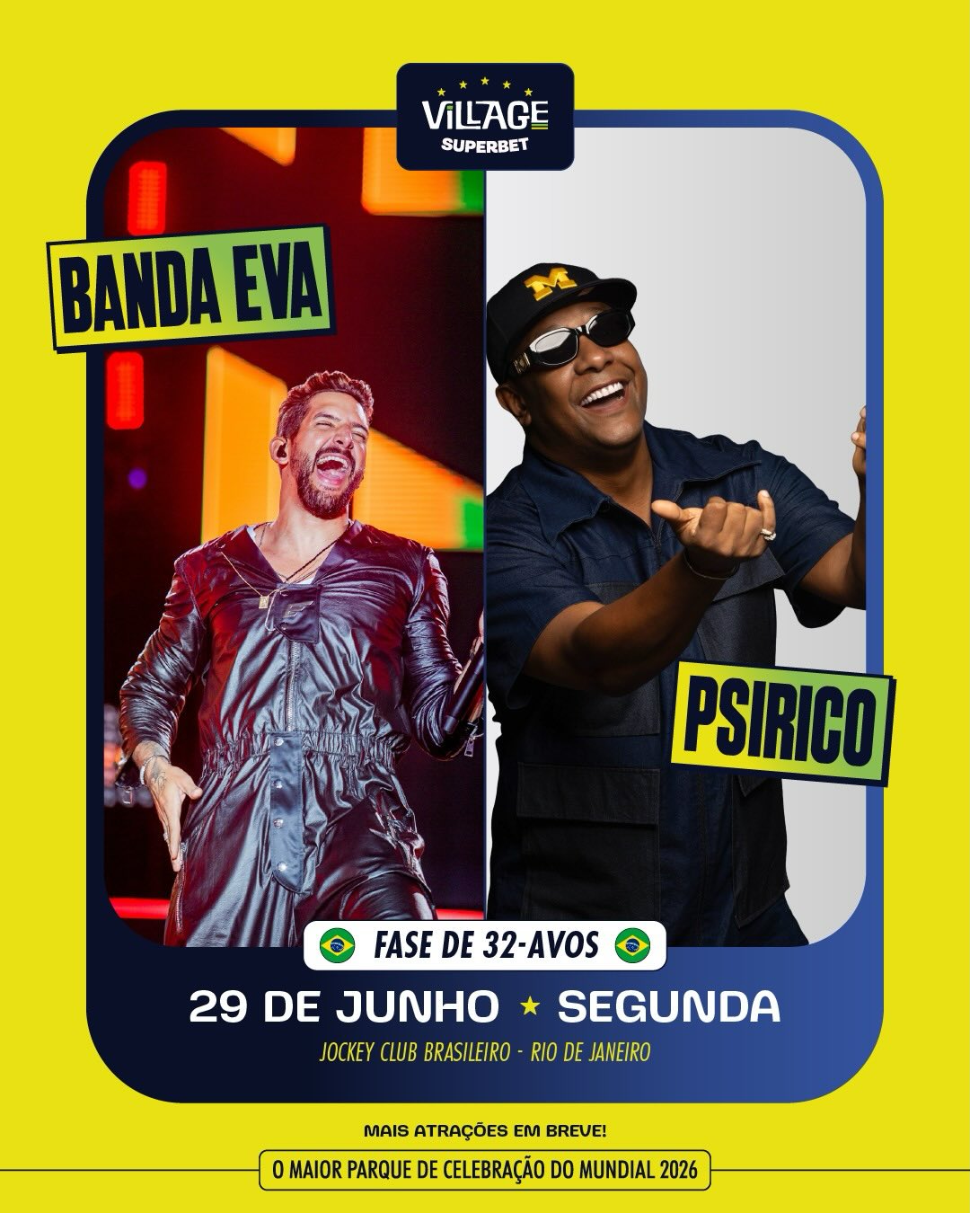 Banda Eva e Psirico No Village Rio 2026 | Ingresso com desconto SHOWS