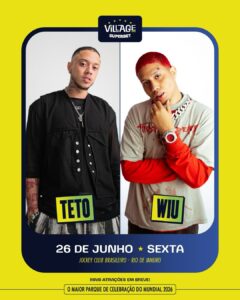 Teto + Wiu No Village Rio 2026 | Ingresso com desconto SHOWSNORIO