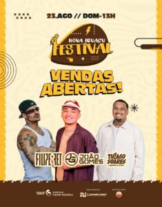 João Gomes, Filipe Ret e Thiago Soares | Nova Iguaçu Festival | Ingresso com desconto SHOWSNORIO