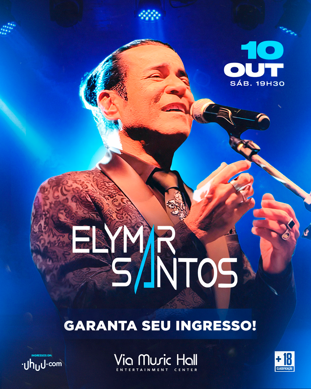 Elymar Santos Na Via Music Hall 10/10 | Ingresso com desconto SHOWSNORIO