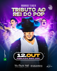 Tributo Ao Rei do Pop Na Via Music Hall 12/10 | Ingresso com desconto SHOWSNORIO