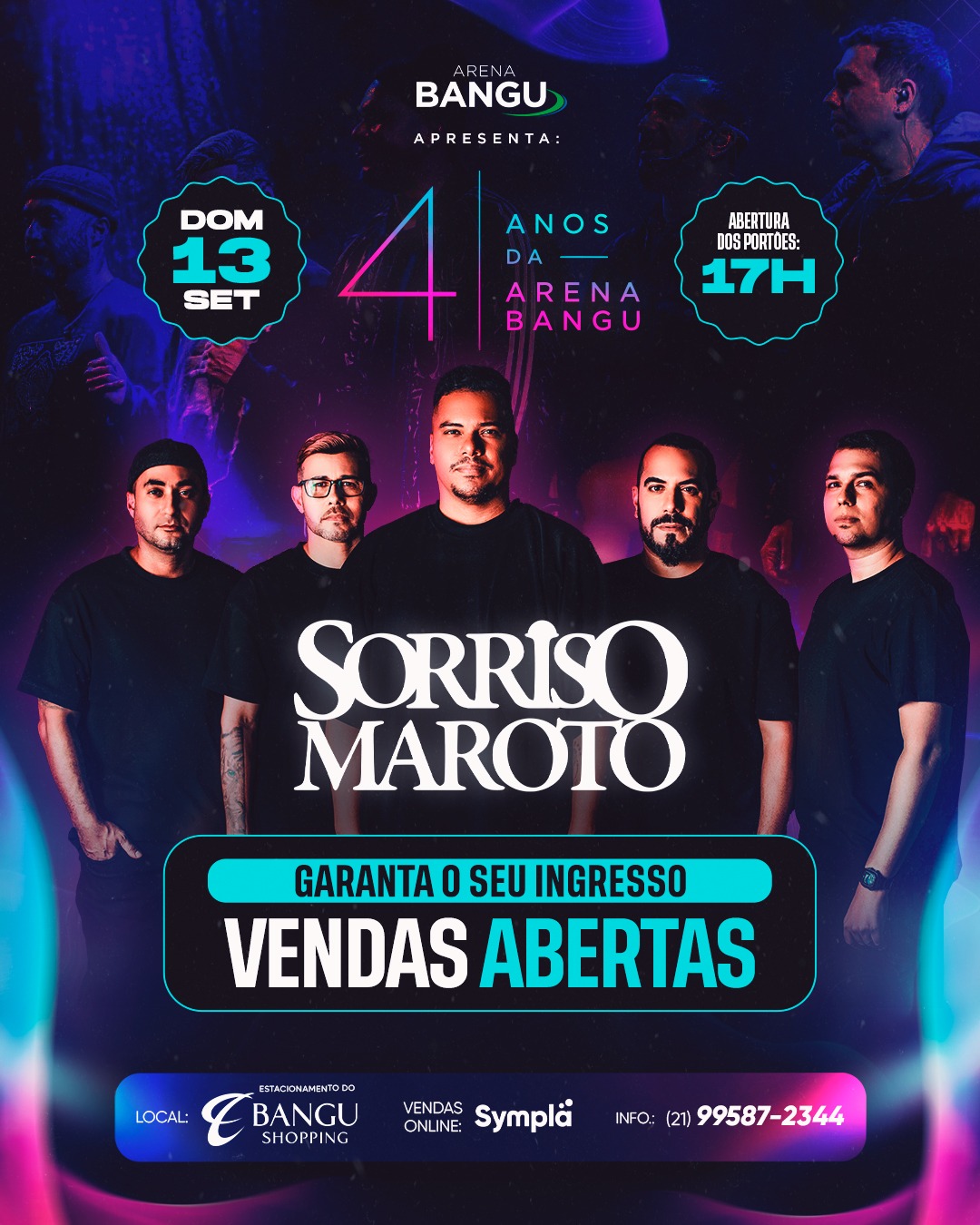 Sorriso Maroto Na Arena Bangu 13/09 | Ingresso com desconto SHOWSNORIO