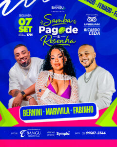 Marvvila, Fabinho e Benini Arena Bangu 07/09 | Ingresso com desconto SHOWSNORIO