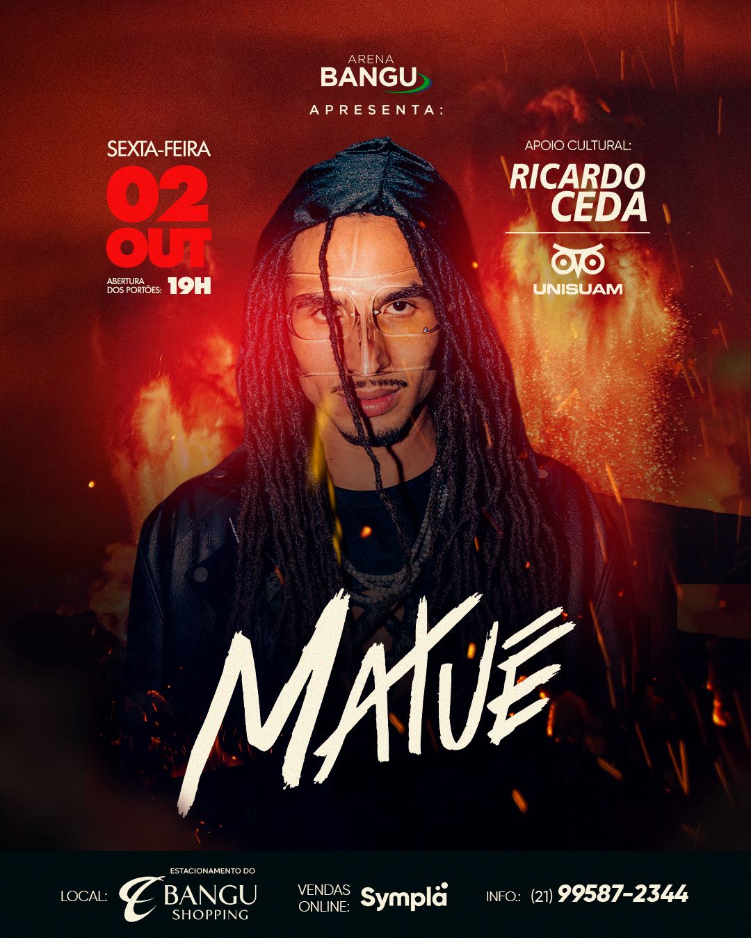 Matuê Na Arena Bangu 02/10 | Ingresso com desconto SHOWSNORIO