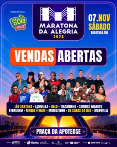 Maratona da Alegria 07/11 | ingresso com desconto SHOWSNORIO