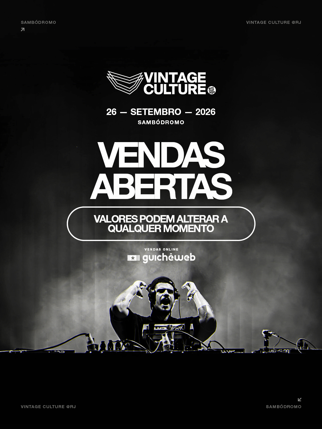 Vintage Culture No Sambódromo 26/09 | Ingresso com desconto SHOWSNORIO
