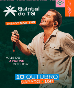 Quintal do TG - Thiago Martins e conv Na Ilha Itanhangá 10/10 | Ingresso com desconto SHOWSNORIO