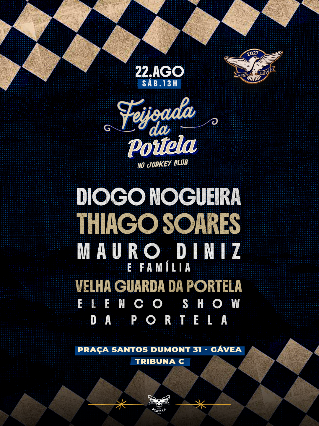 Feijoada da Portela No Jockey Club 22/08 | Ingresso com desconto SHOWSNORIO