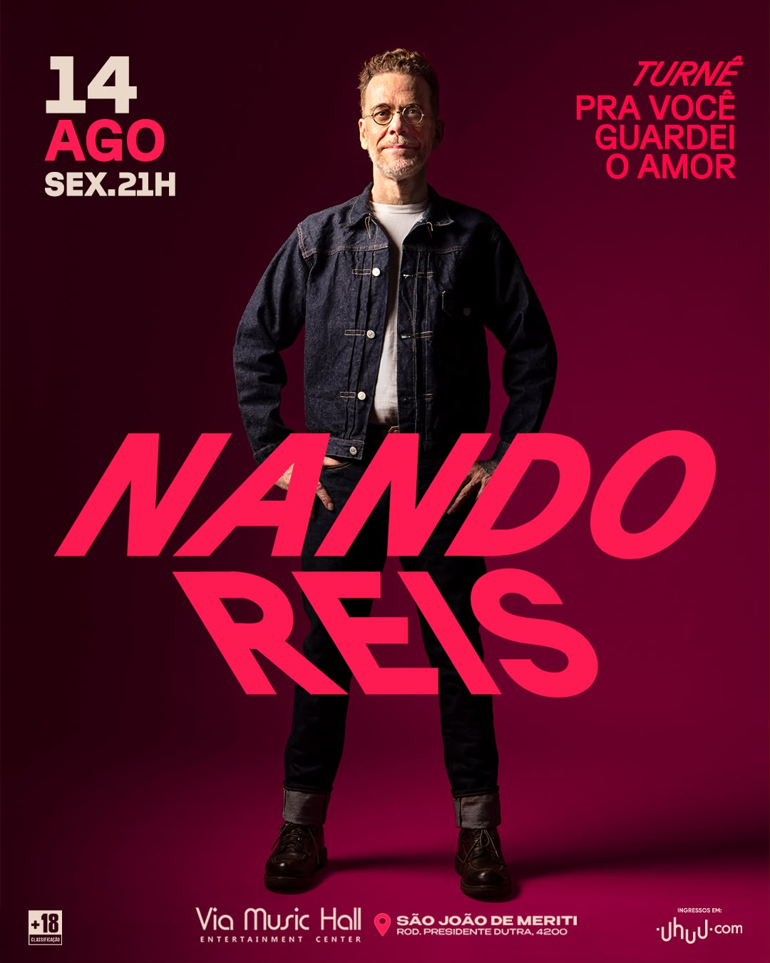 14/08 - Nando Reis | Ingresso com desconto SHOWSNORIO