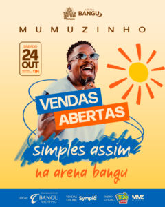Mumuzinho Na Arena Bangu 24/10 | Ingresso com desconto SHOWSNORIO